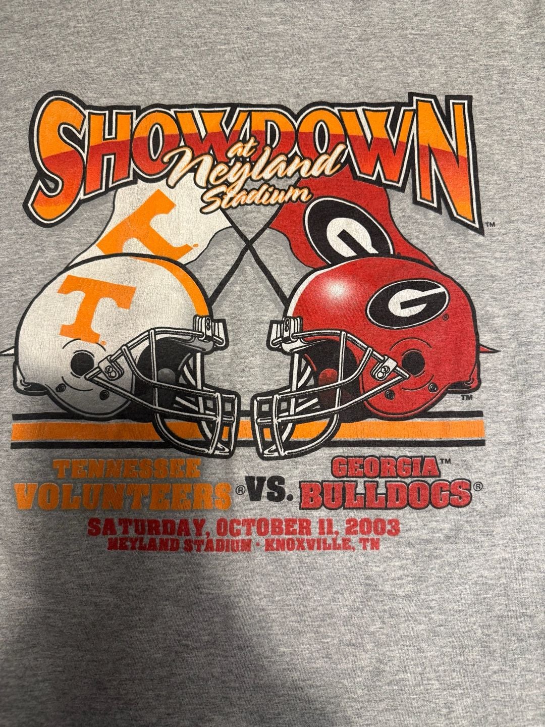 Fruit of the Loom Tennessee vs Georgia 2003 T-Shirt Size XL Gray 6