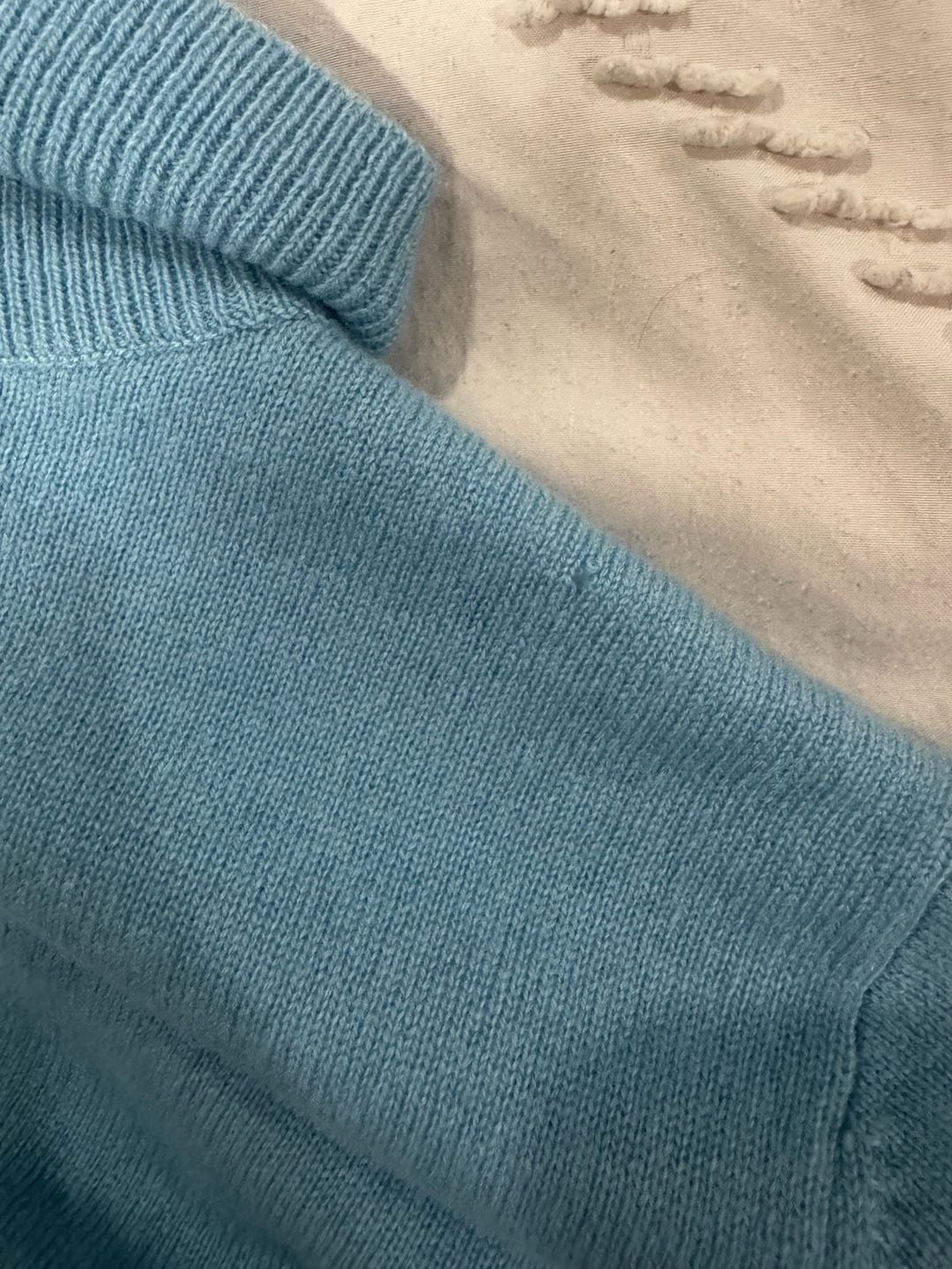 Orvis Cashmere Turtleneck Sweater Size M Blue 6