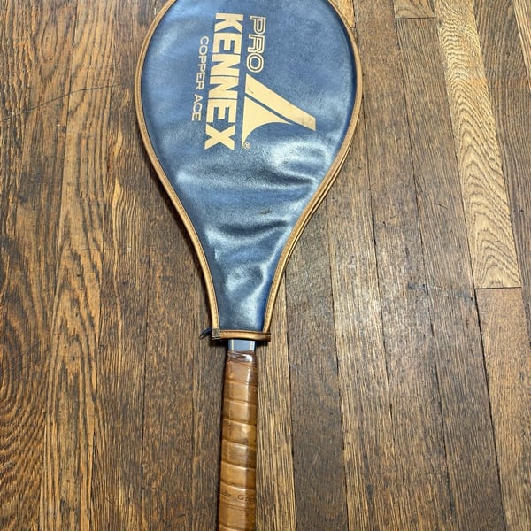 Vintage Pro Kennex Copper Ace Tennis Racquet Size 4 1/2 With Cover