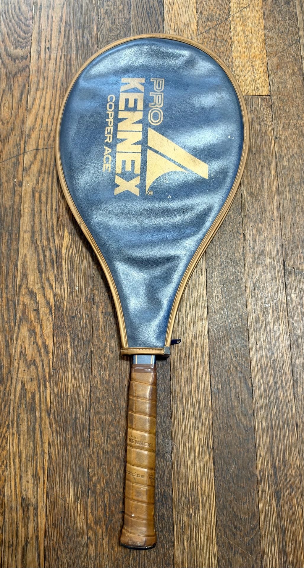 Vintage Pro Kennex Copper Ace Tennis Racquet Size 4 1/2 With Cover 15
