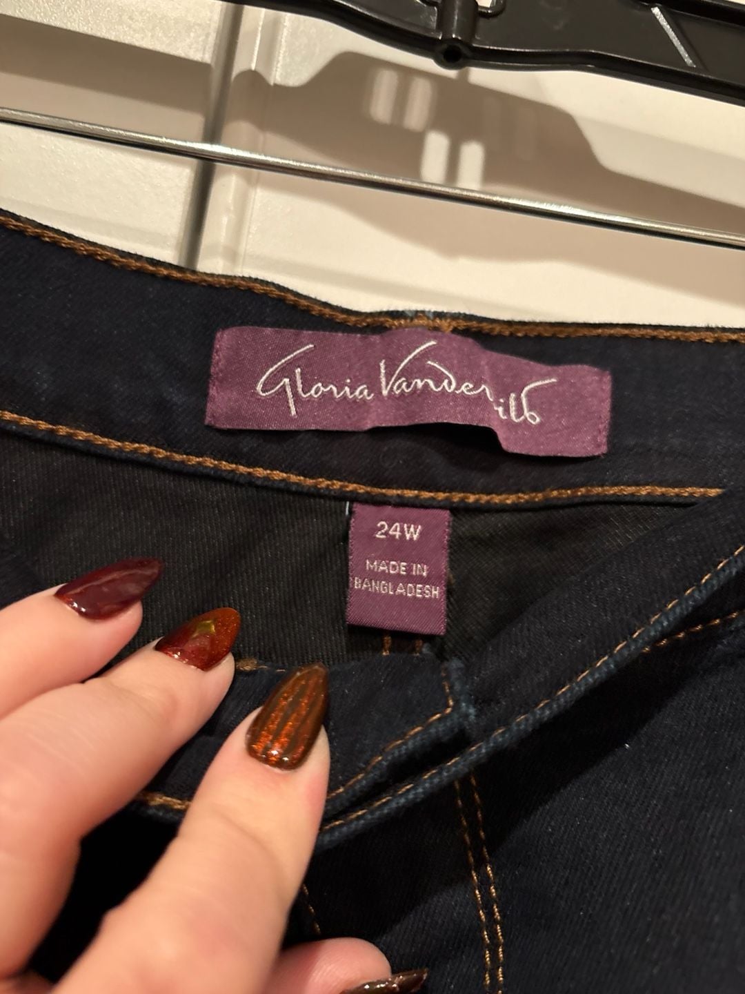 Gloria Vanderbilt Amanda Tapered Leg Jeans Size 24W Black 3