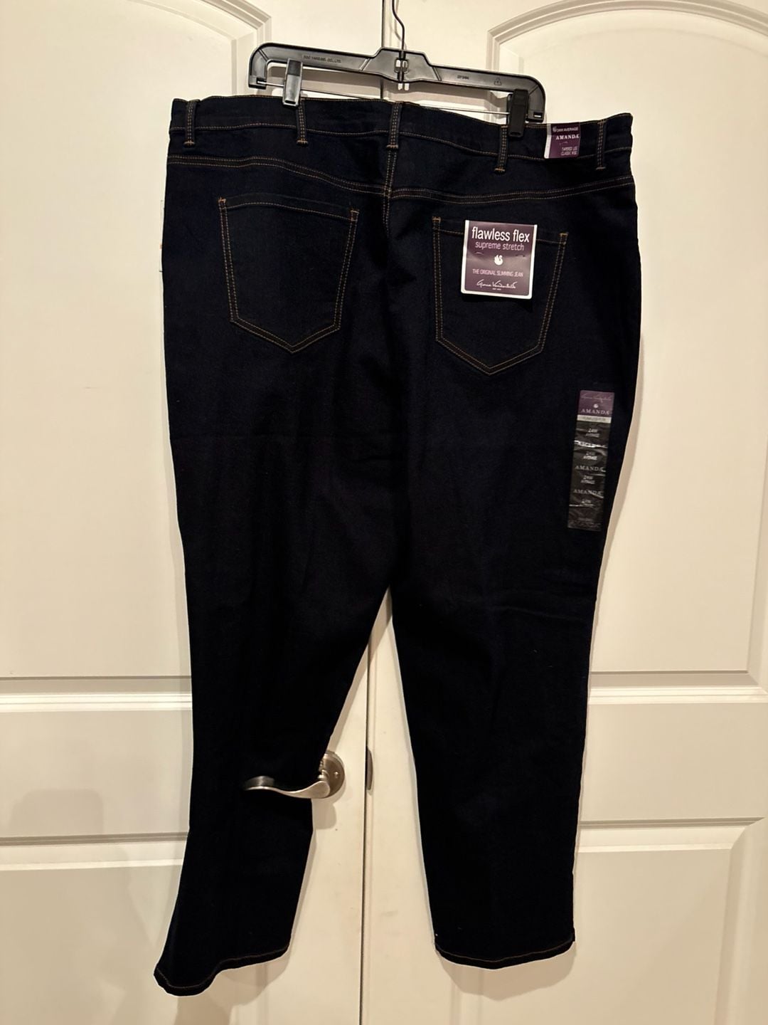 Gloria Vanderbilt Amanda Tapered Leg Jeans Size 24W Black 6