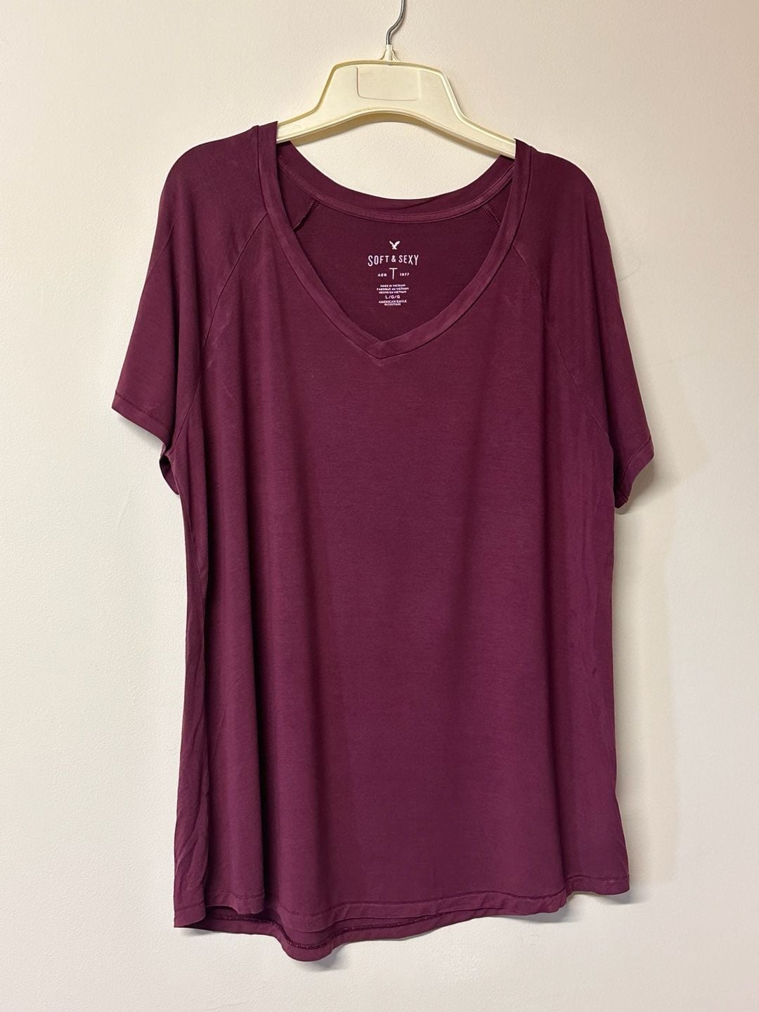 American Eagle Soft and Sexy T-Shirt Size L Purple Lot of 2 5