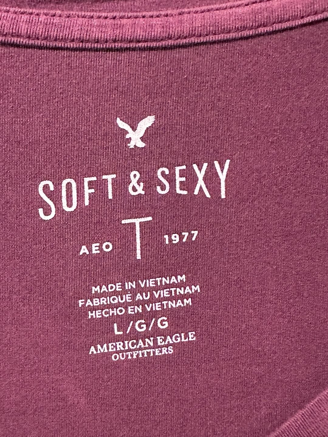American Eagle Soft and Sexy T-Shirt Size L Purple Lot of 2 7