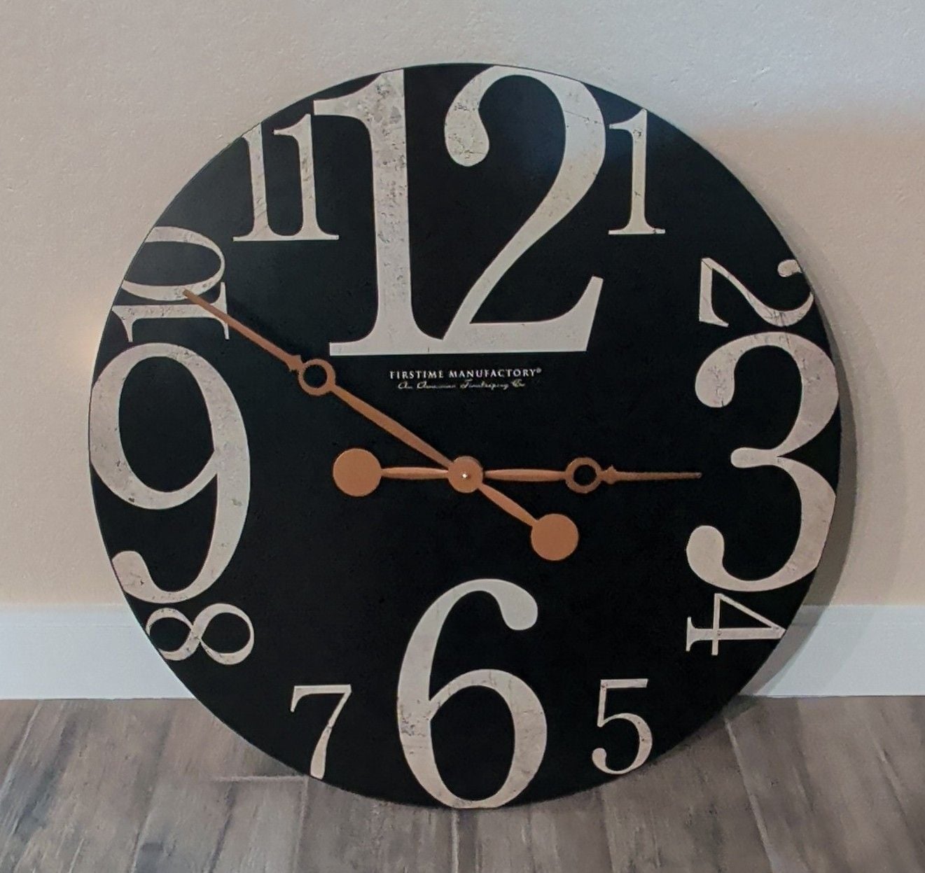 Firstime & Co. Large Black And White Wall Clock 1
