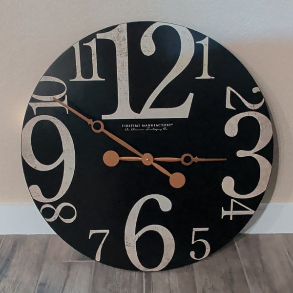 Firstime & Co. Large Black And White Wall Clock