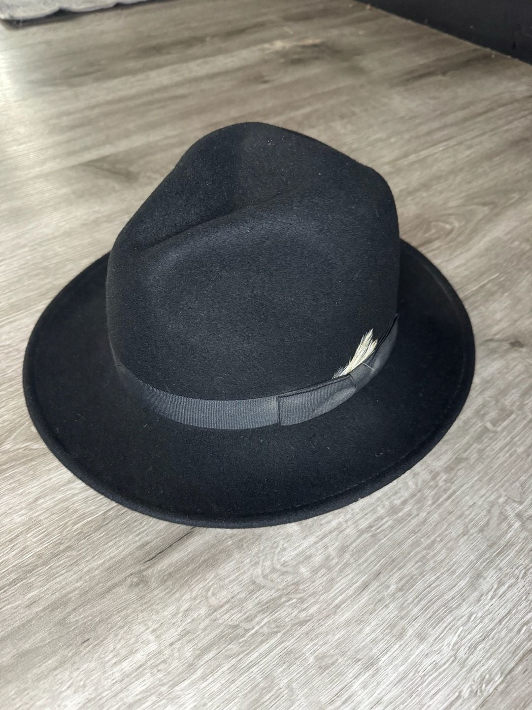 Scala Fedora Hat Size Large Black Wool 2