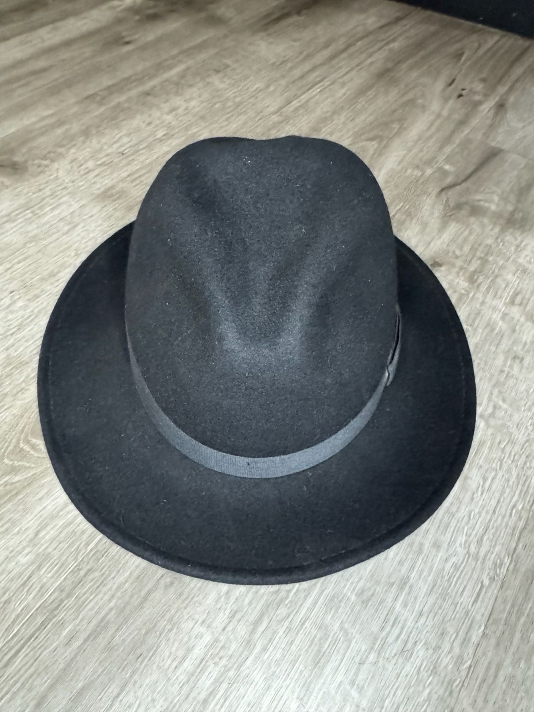 Scala Fedora Hat Size Large Black Wool 3