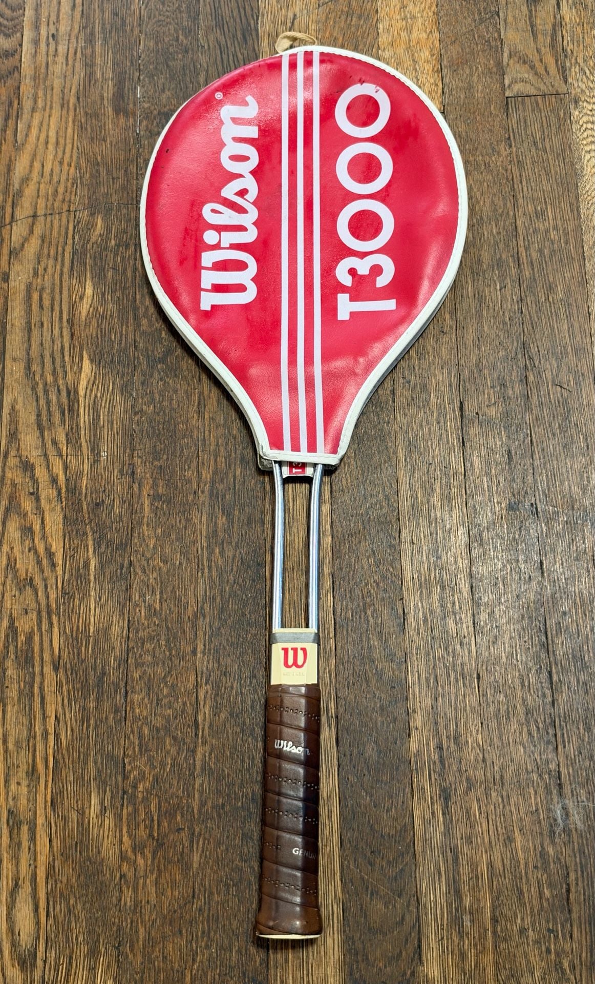 Wilson T3000 Vintage Steel Tennis Racket And Cover 1