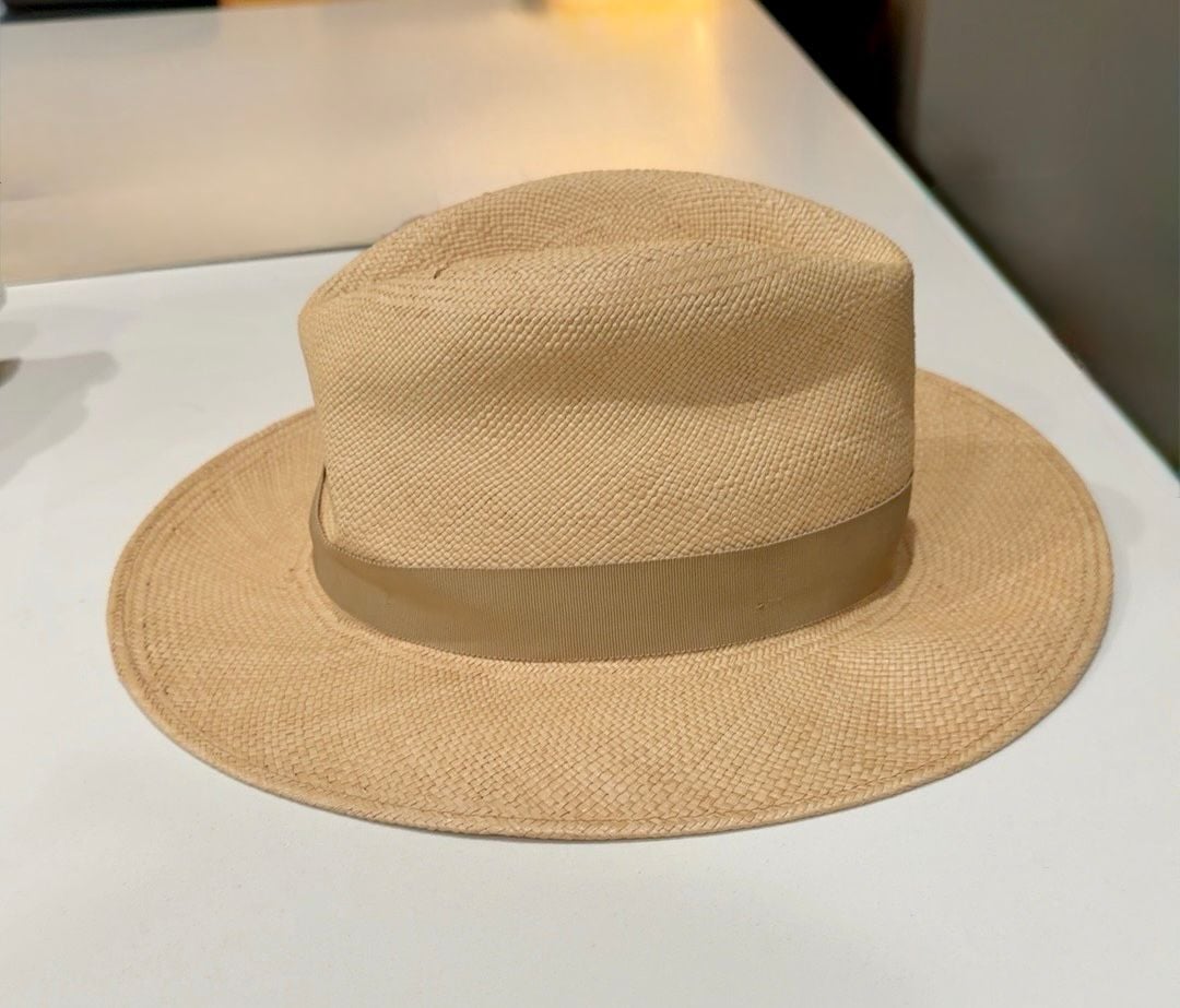 Rag & Bone Panama Hat Size M Straw Fedora Tan 2