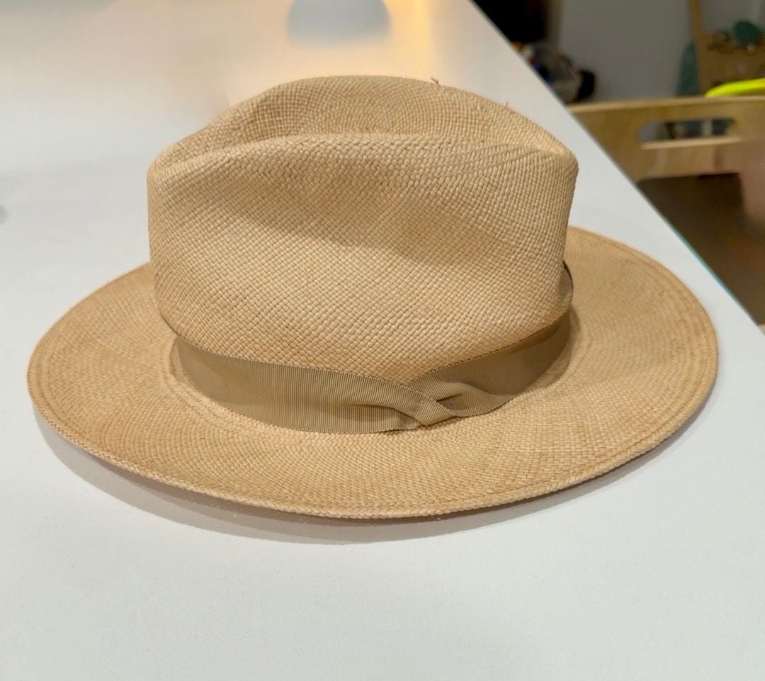 Rag & Bone Panama Hat Size M Straw Fedora Tan 5