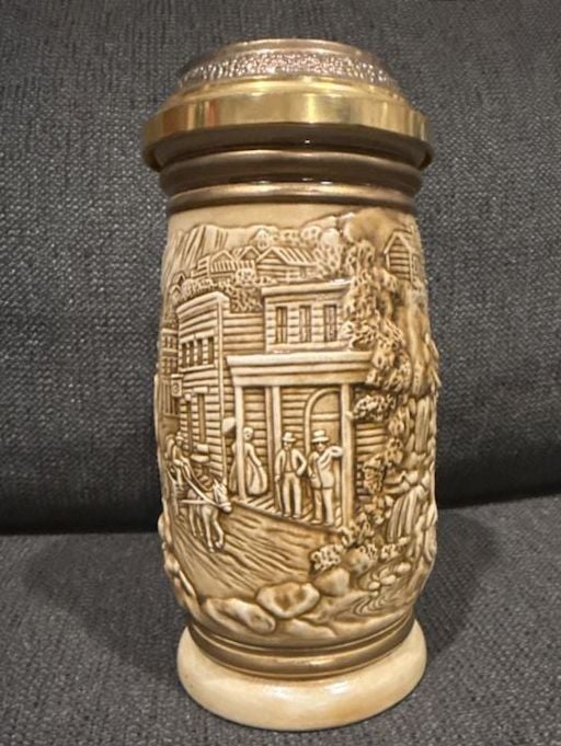 Avon The Gold Rush Stein Vintage 1987 Ceramic Beer Mug 3