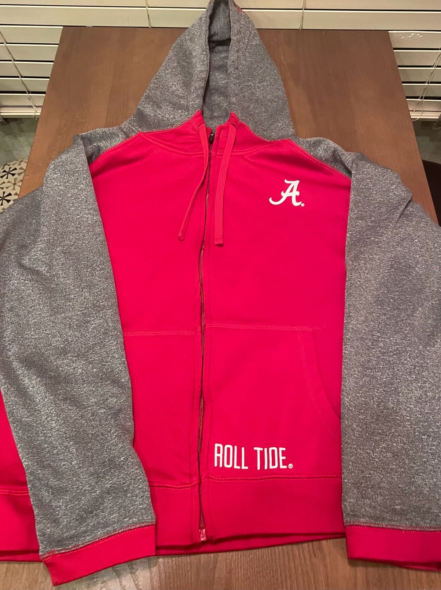 Colosseum Alabama Crimson Tide Full-Zip Hoodie Crimson Gray 2