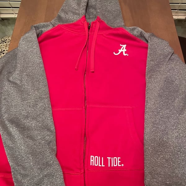 Colosseum Alabama Crimson Tide Full-Zip Hoodie Crimson Gray