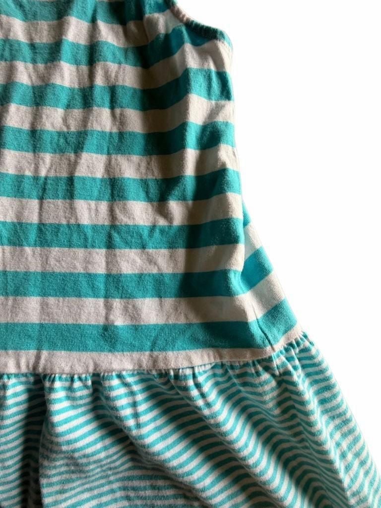 Gymboree Striped Dress Size S (5-6) Teal White 6