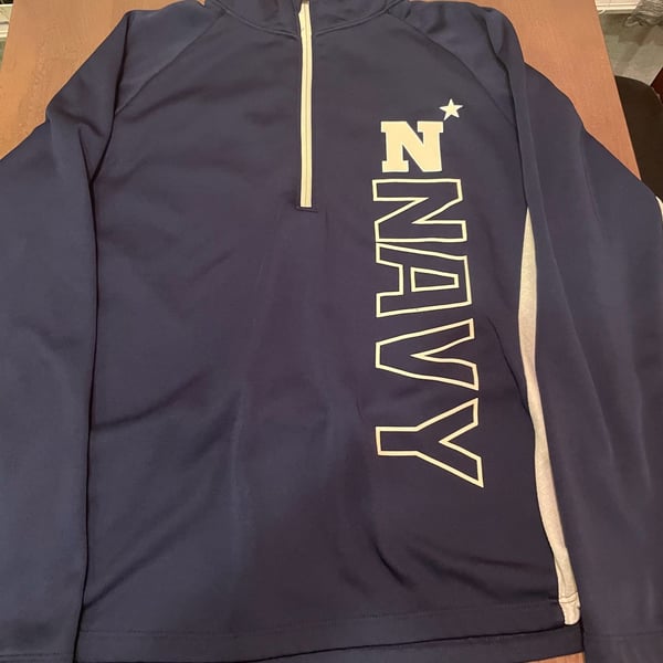 Colosseum Navy Midshipmen Quarter-Zip Pullover Size M Navy Blue