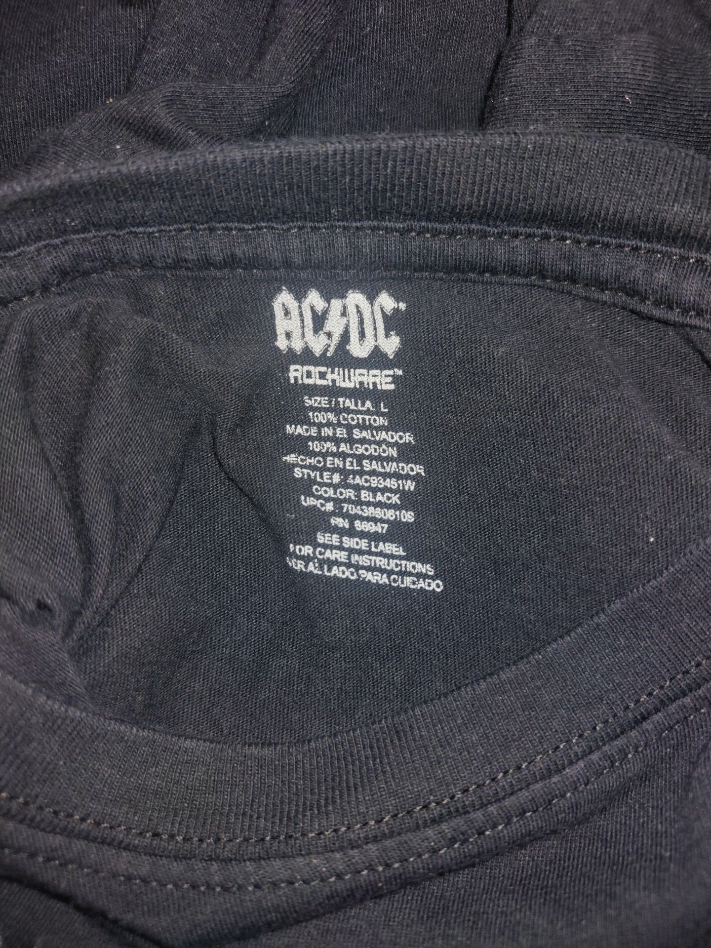 AC/DC For Those About To Rock British Tour 82 T-Shirt Size L Black 4