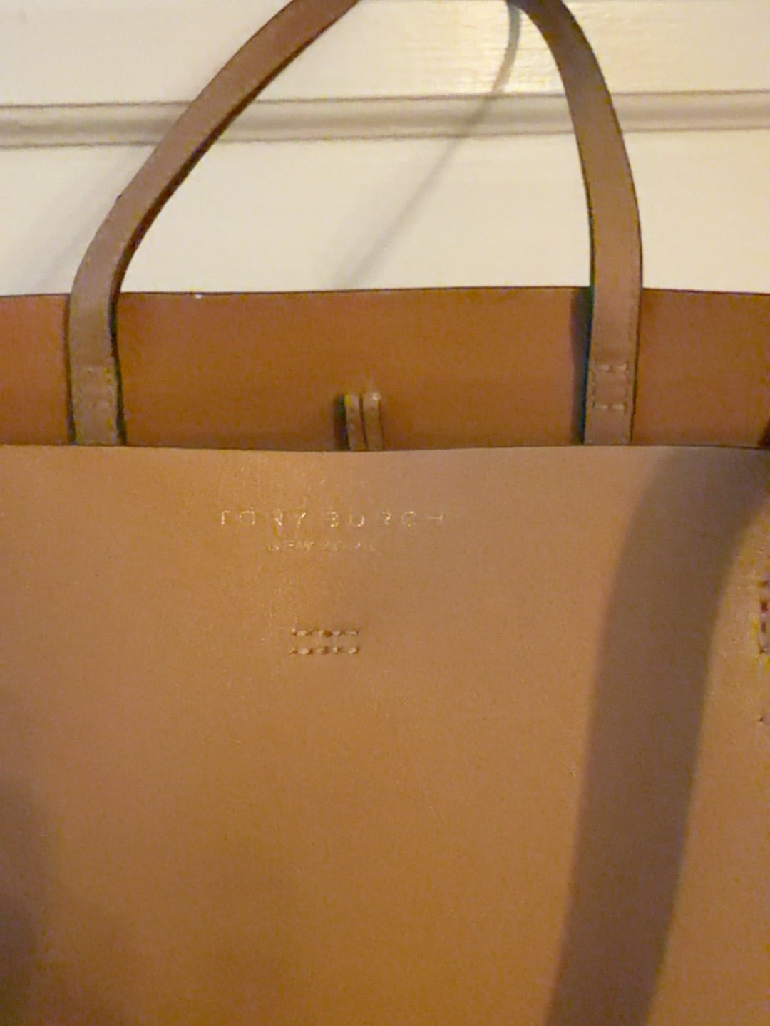 Tory Burch Gemini Link Leather Tote Tan Brown Handbag 3