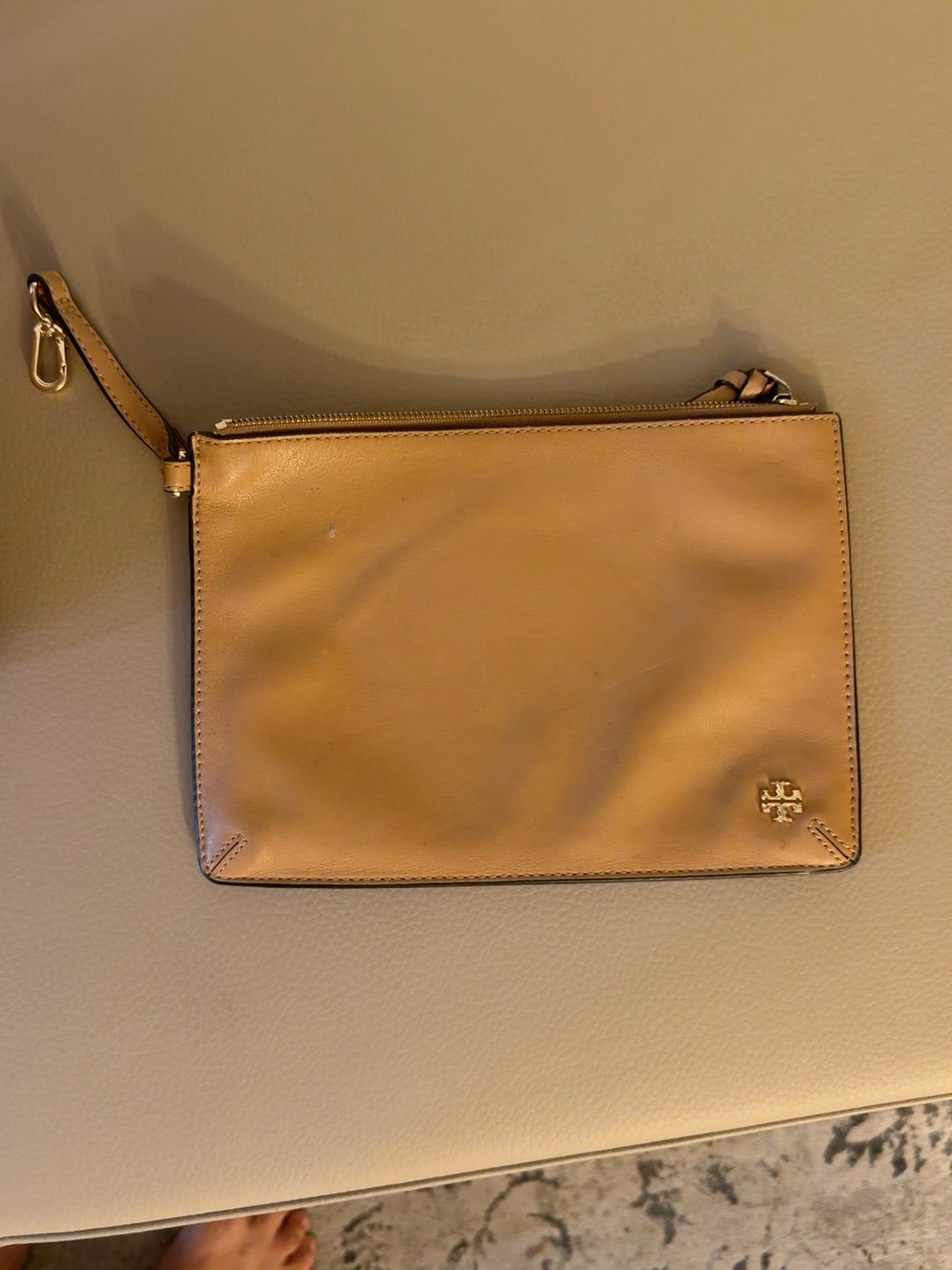 Tory Burch Gemini Link Leather Tote Tan Brown Handbag 5
