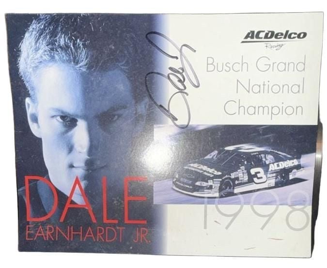 Signed ACDelco Dale Earnhardt Jr 1998 Busch Grand National Champion Sign 1