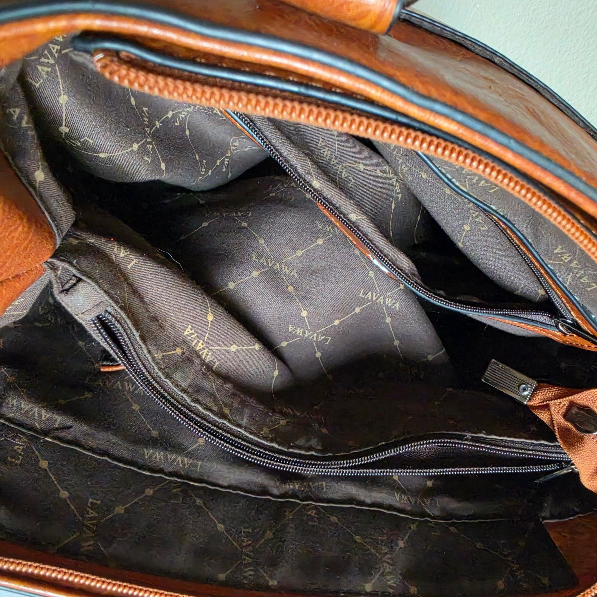 Lavawa Vintage Embossed Concho Studs Shoulder Bag Brown 9