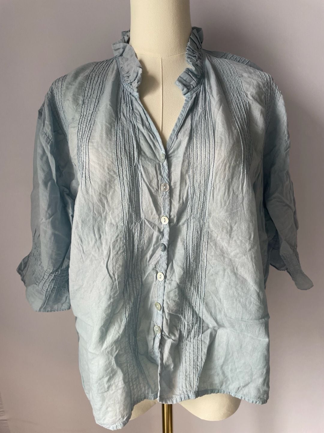 JP and Mattie Madeleine Peasant Pleated Blouse 2
