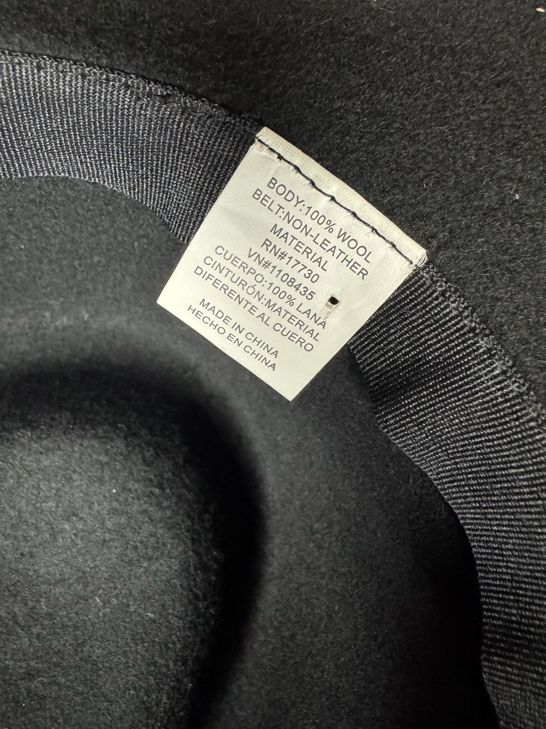 Target Wool Fedora Hat Black 100% Wool 5