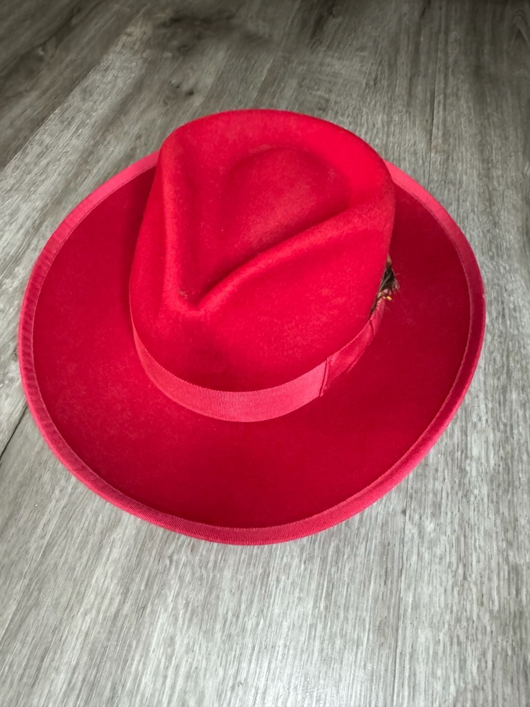 Scala Classico Fedora Size Medium Red Wool Hat 2