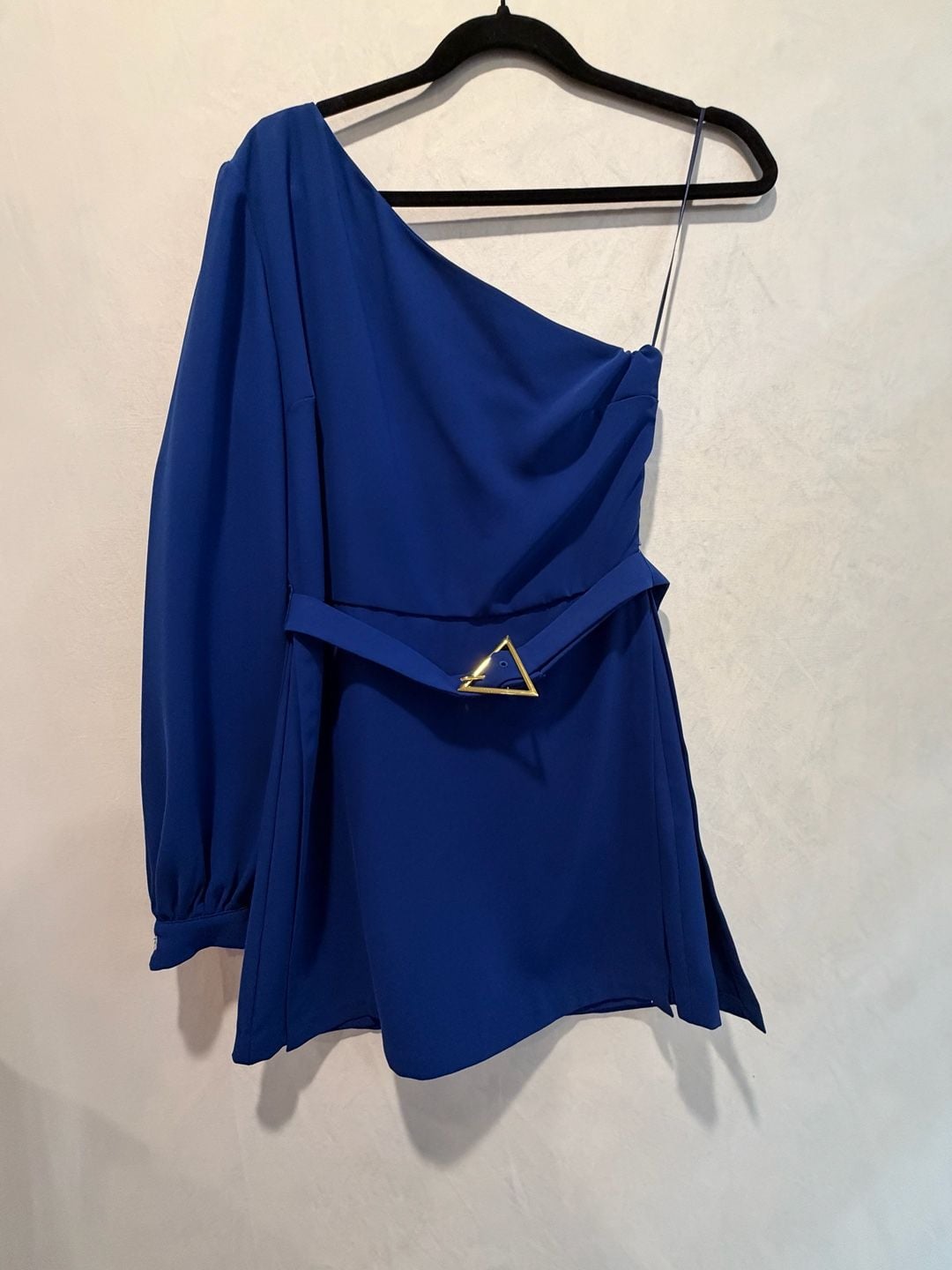 Amanda Uprichard Santos Romper Size S Royal Blue One Shoulder MSRP $260 1