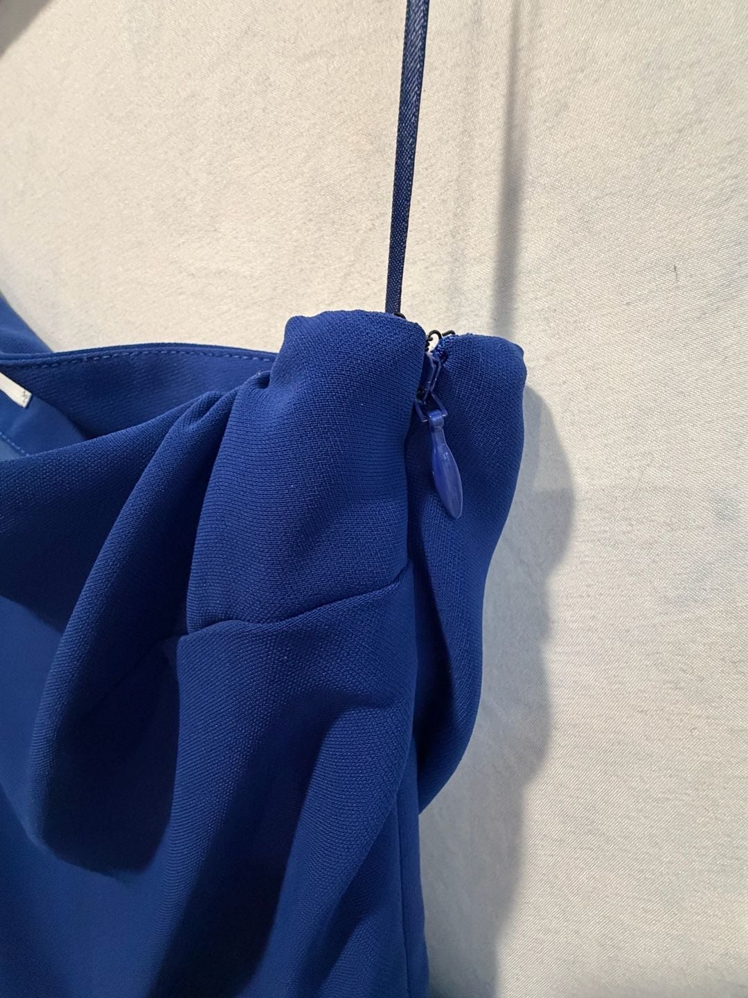 Amanda Uprichard Santos Romper Size S Royal Blue One Shoulder MSRP $260 5