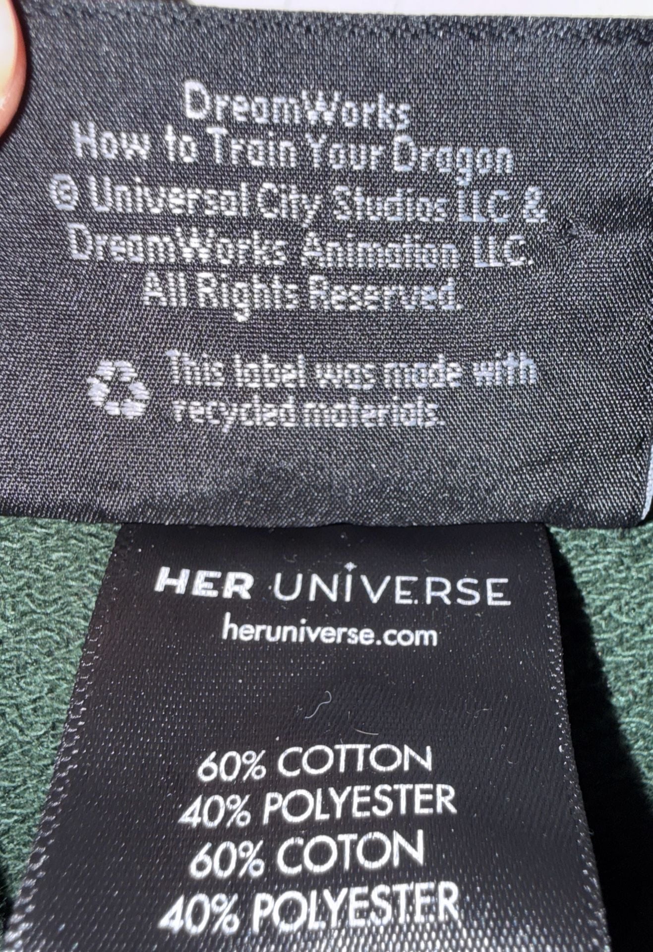 Her Universe How to Train Your Dragon Night Fury Toothless Hoodie Large Green 10