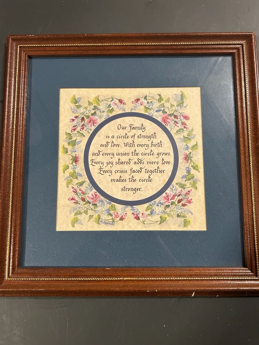 Hallmark Our Family Is A Circle Framed Poem Wall Art 1