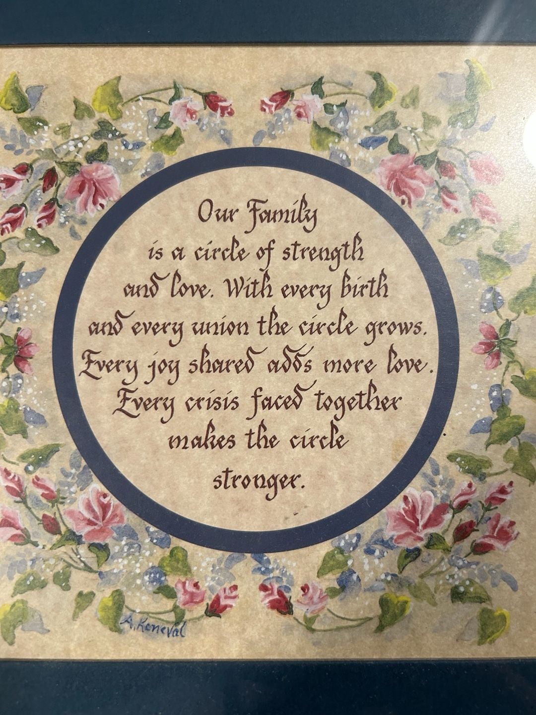 Hallmark Our Family Is A Circle Framed Poem Wall Art 2
