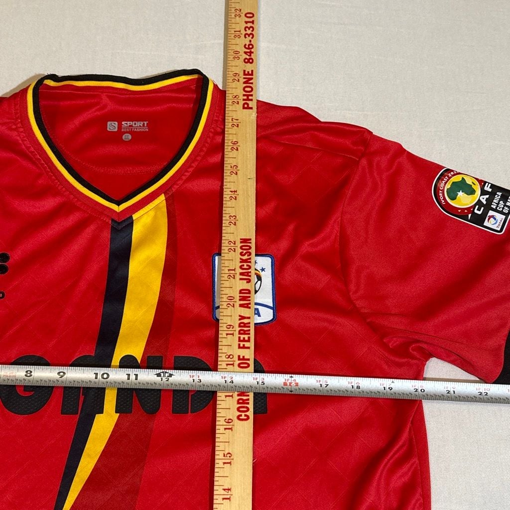 Uganda Red Soccer Jersey Size XXL Fits like M 4