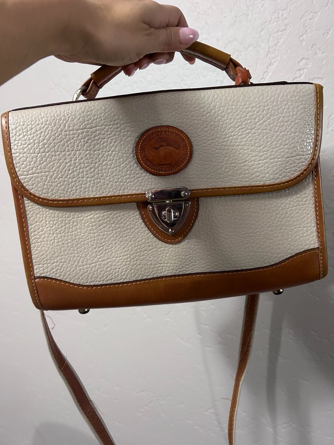 Dooney & Bourke Vintage All-Weather Leather Shoulder Bag Bone Tan 3