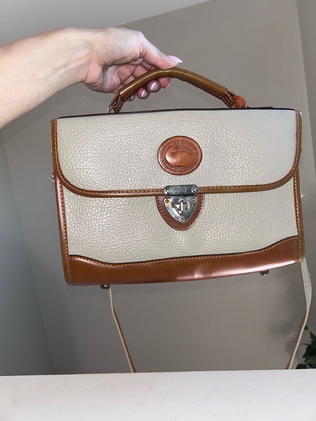 Dooney & Bourke Vintage All-Weather Leather Shoulder Bag Bone Tan 2