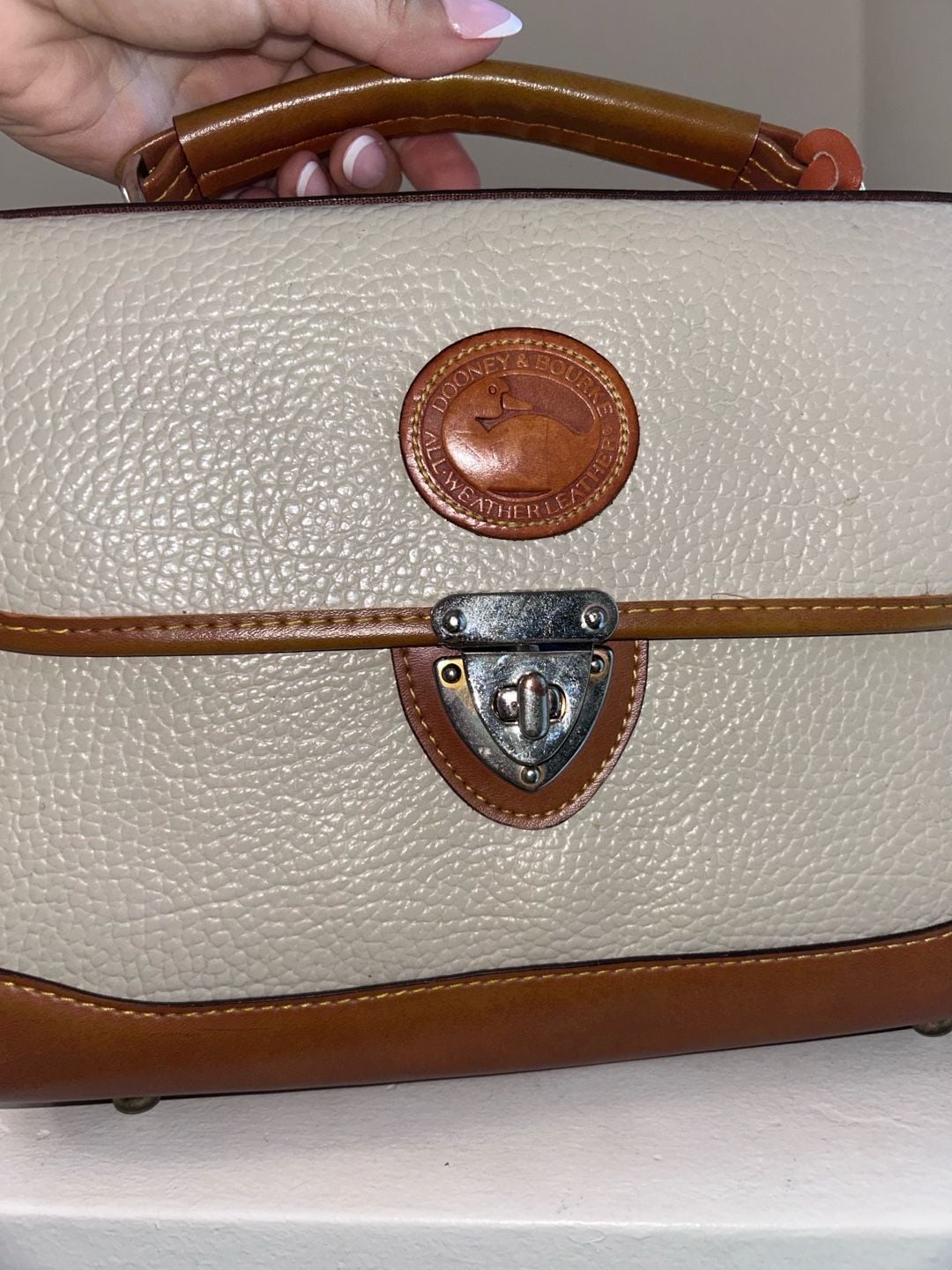 Dooney & Bourke Vintage All-Weather Leather Shoulder Bag Bone Tan 4