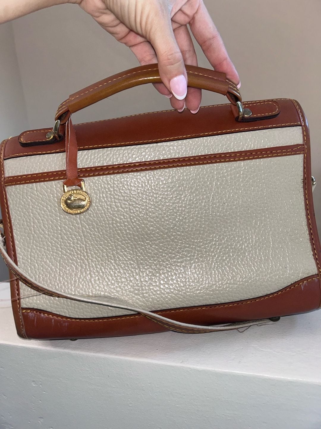 Dooney & Bourke Vintage All-Weather Leather Shoulder Bag Bone Tan 5