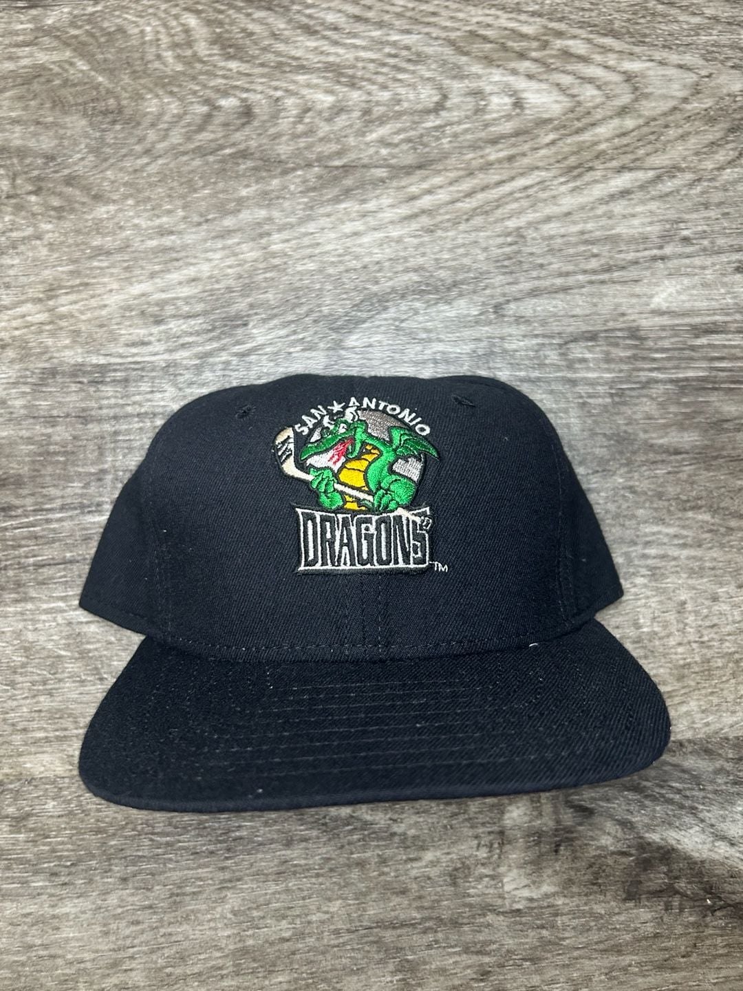 Vintage 90s SAN ANTONIO DRAGONS SnapBack Hat Rare Embroidered 2