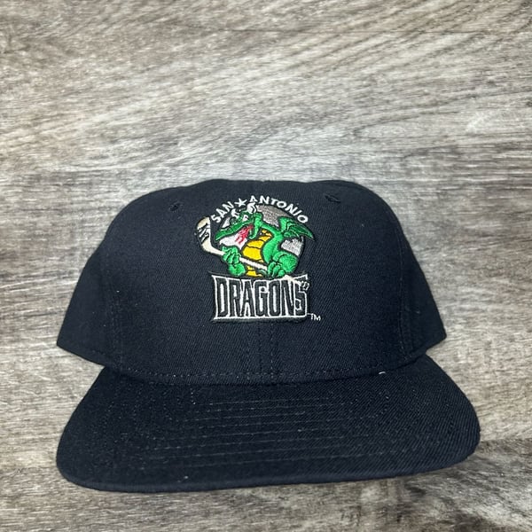 Vintage 90s SAN ANTONIO DRAGONS SnapBack Hat Rare Embroidered