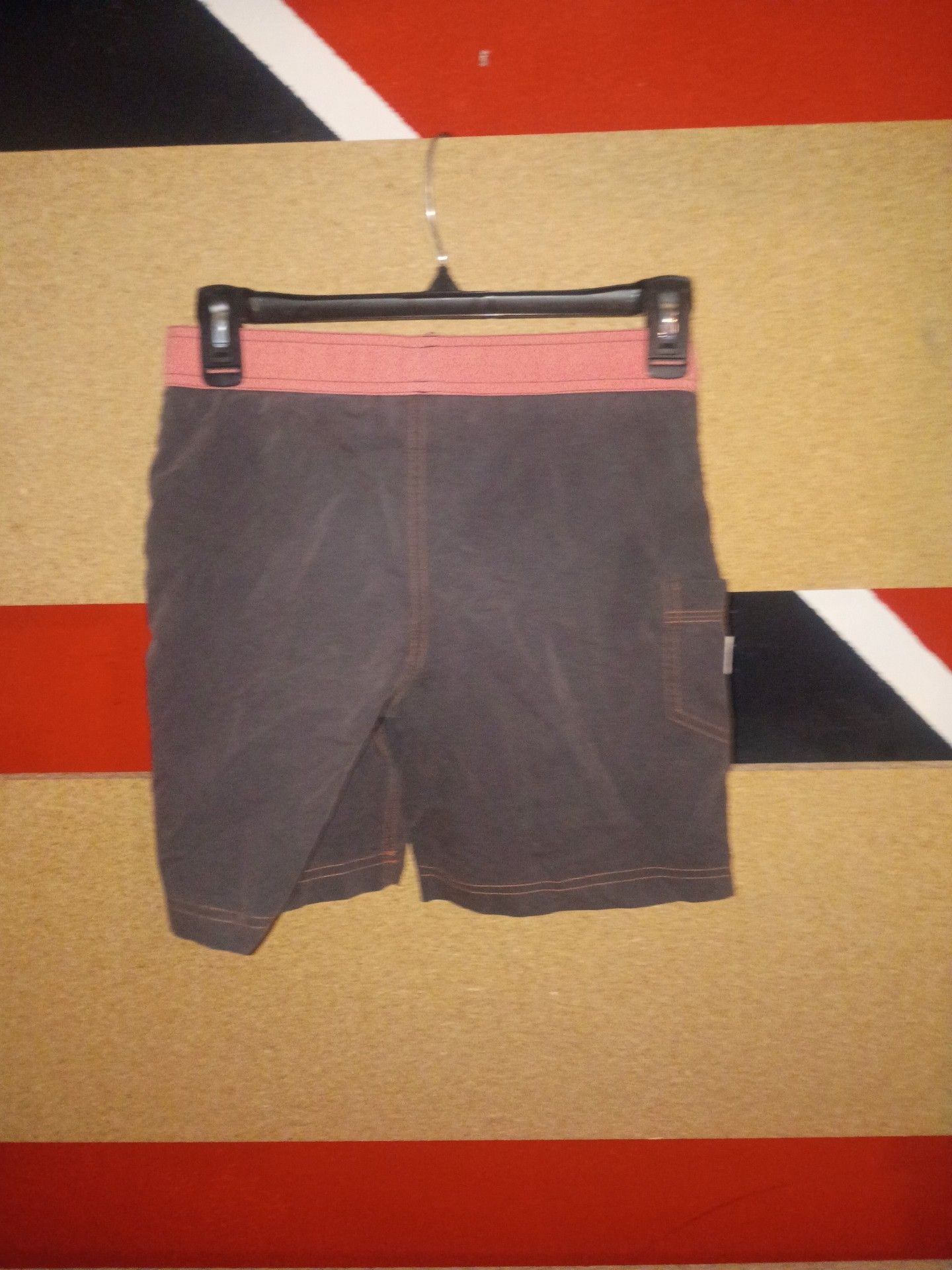 Polo Sport Swim Trunks Size 7 Brown Side Stripe 3