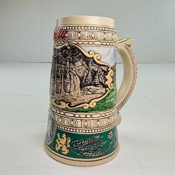Coors 1935 Print Advertisement 1990 Edition Beer Stein Mug