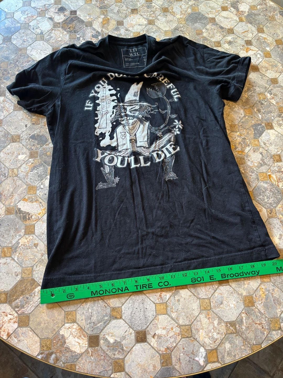 Lit Wtc If You Don't Carefull You'll Die T-Shirt Size L Black Graphic Tee 7