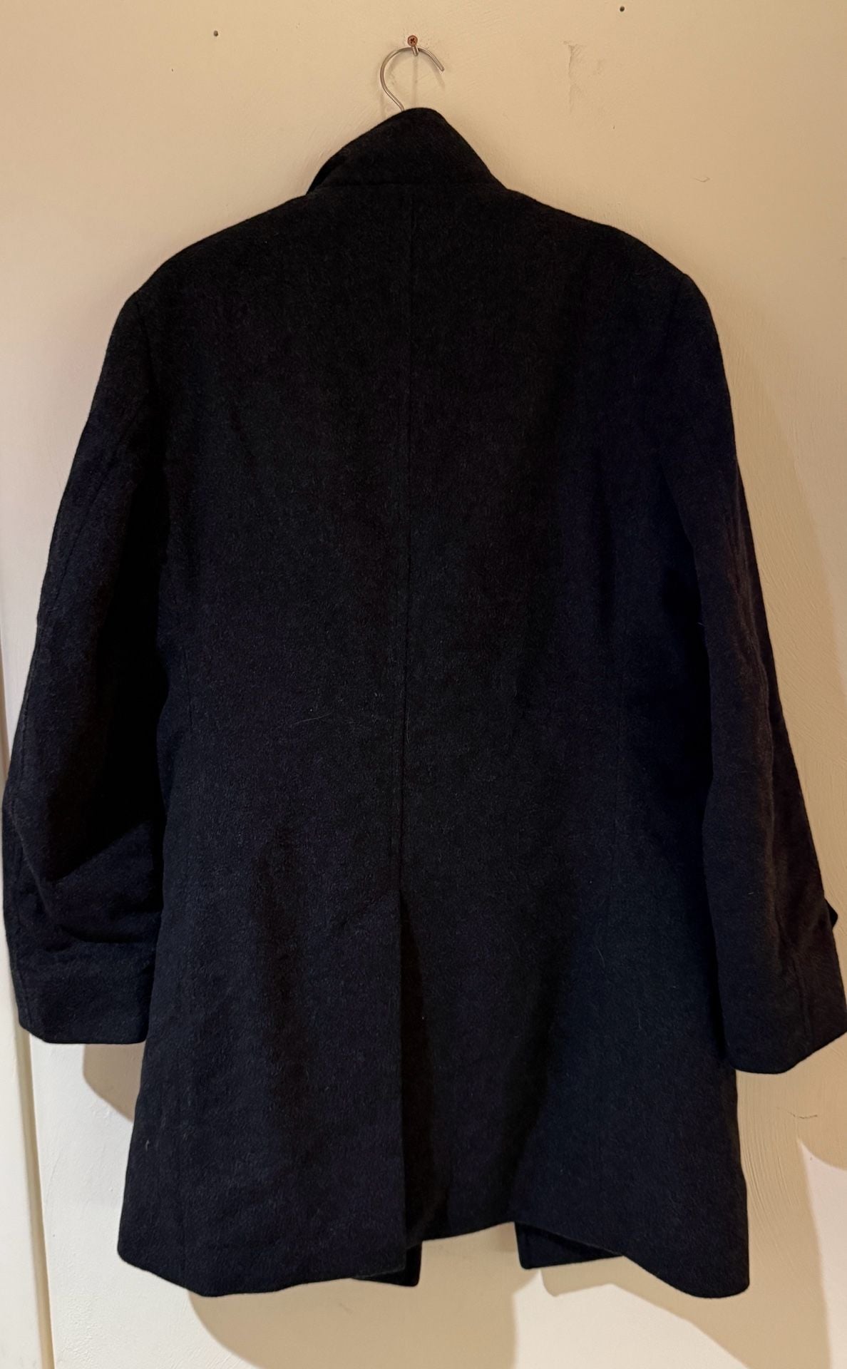 Suitsupply Bergamo Dark Gray 100% Wool Overcoat with Removable Down Liner US 36 2