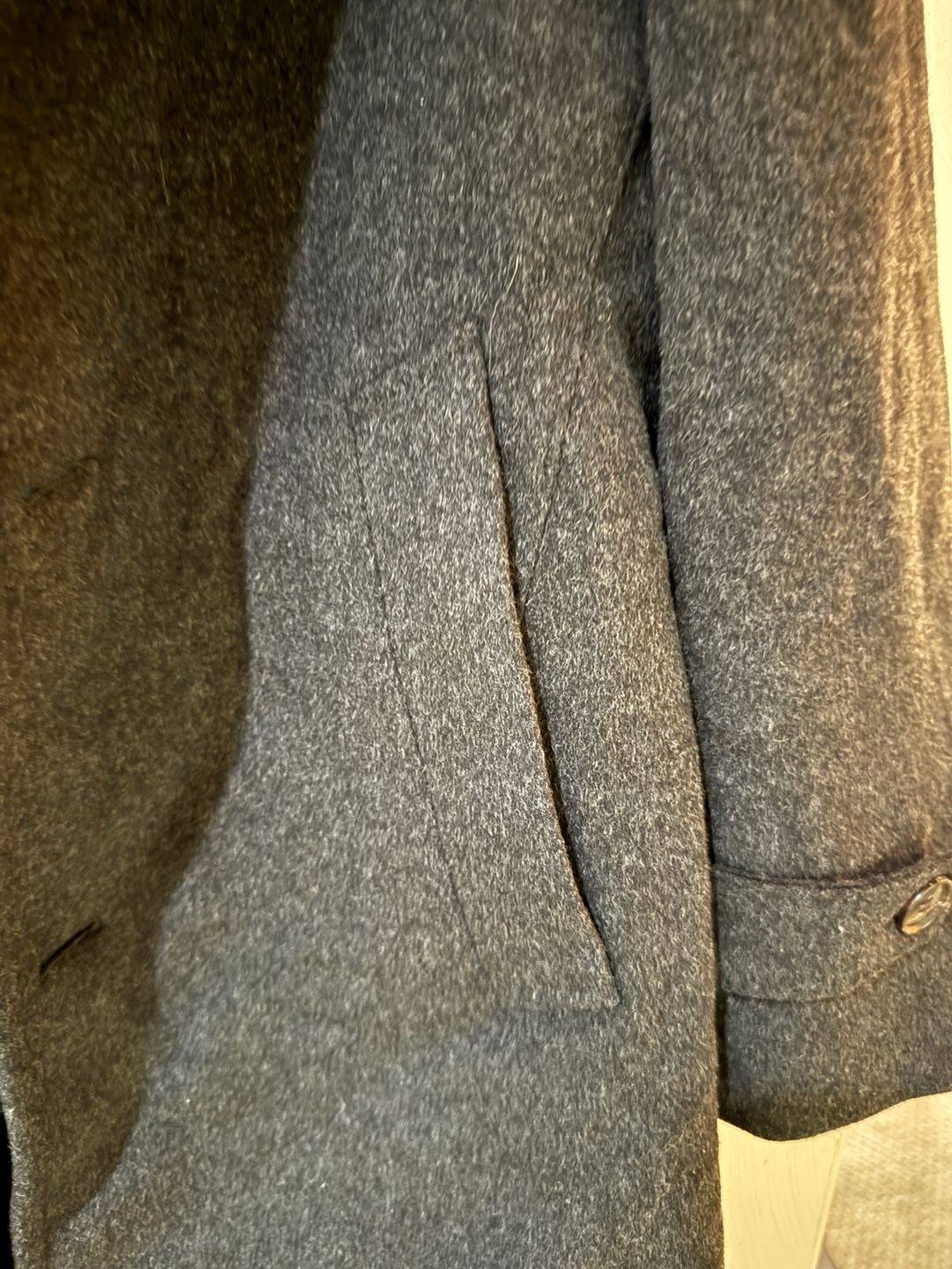 Suitsupply Bergamo Dark Gray 100% Wool Overcoat with Removable Down Liner US 36 7