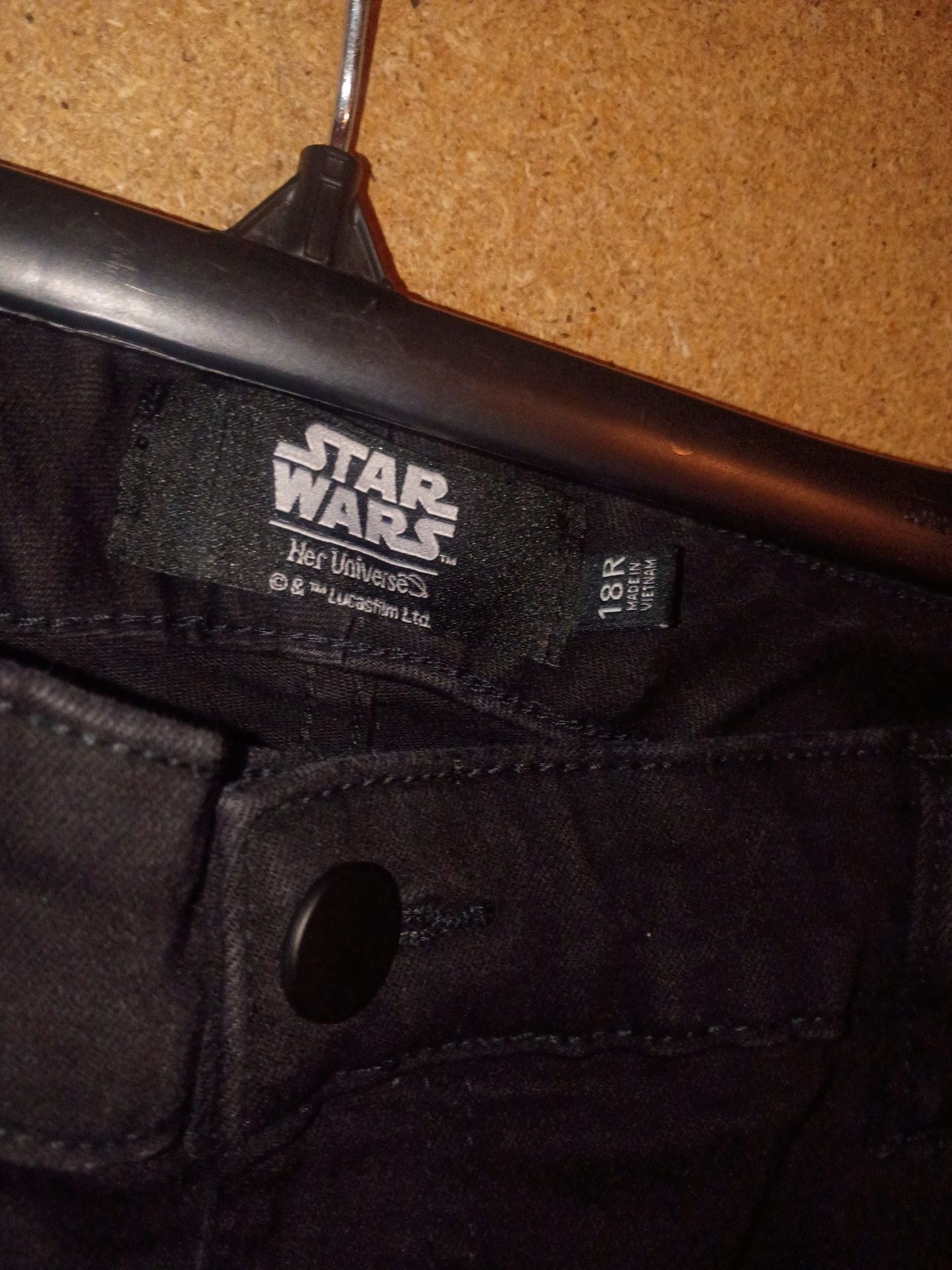 Her Universe Star Wars Patch Skinny Jeans Size 18R Black 3