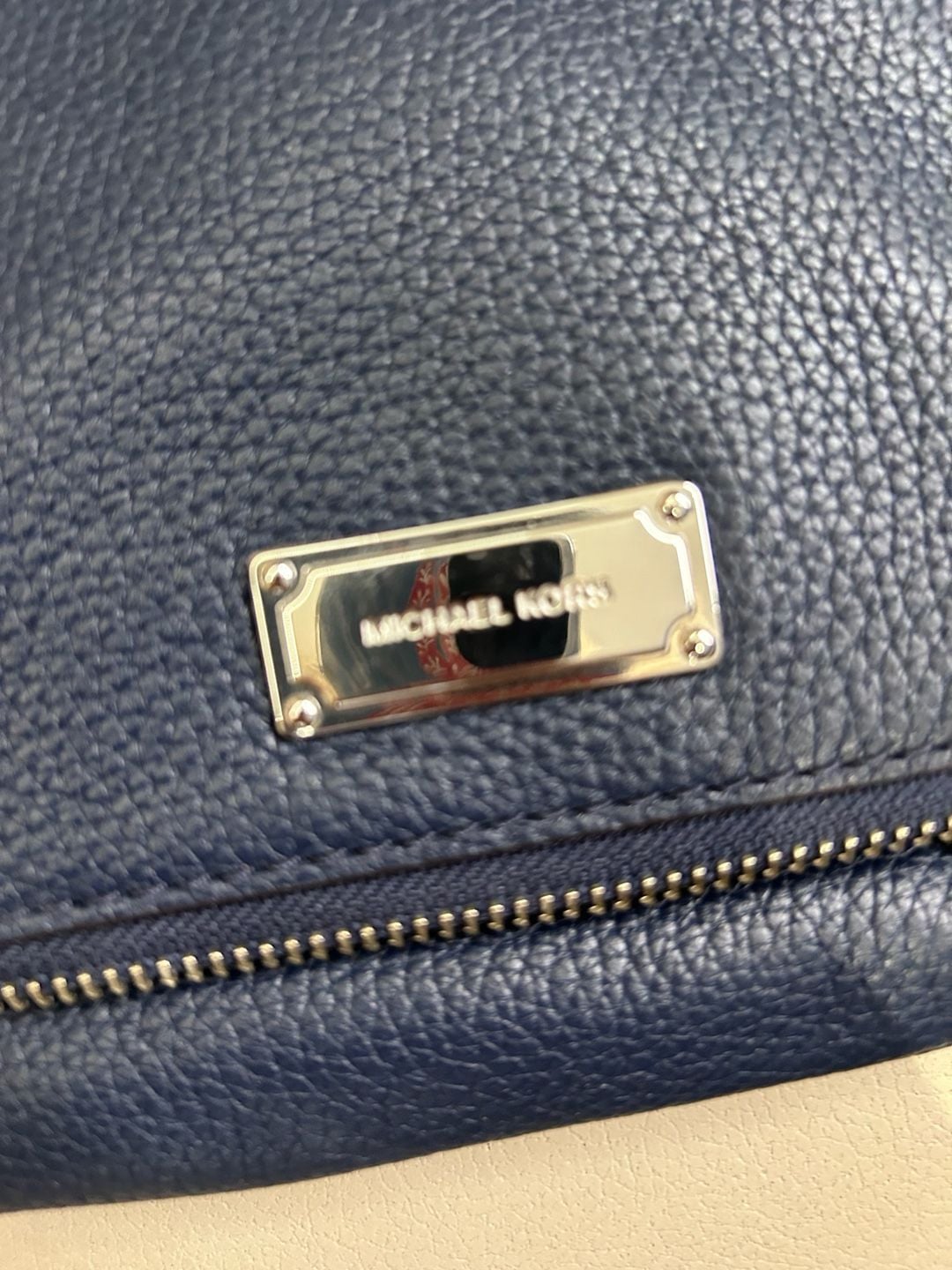 Michael Kors Corinne Navy Leather Messenger Crossbody Bag 5