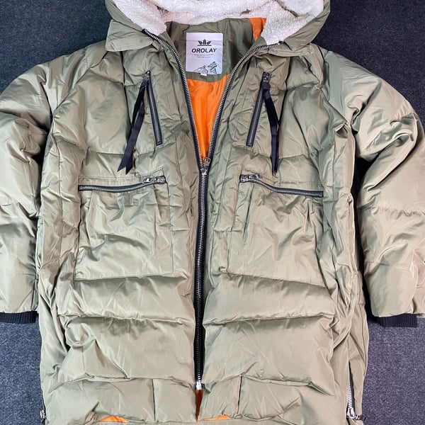 Orolay Down Puffer Jacket Size L Green