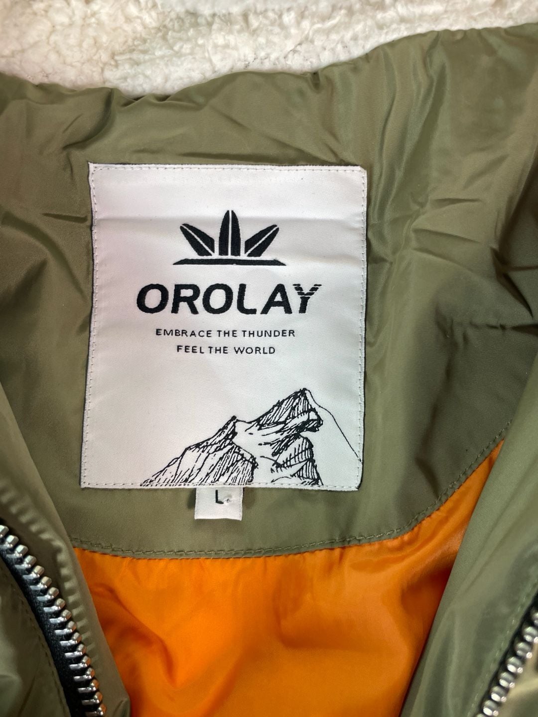 Orolay Down Puffer Jacket Size L Green 3