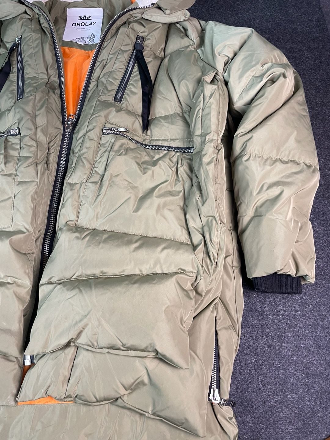 Orolay Down Puffer Jacket Size L Green 8